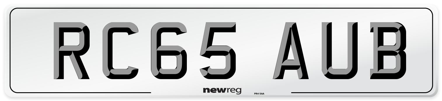 RC65 AUB Number Plate from New Reg